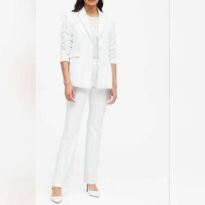 New*Banana Republic Sculpted Fit Washable Blazer White Size 8 Preppy